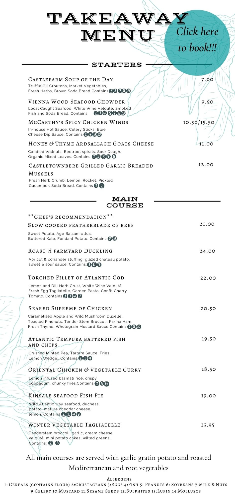 takeaway menu 2022 june 1